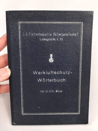 "Werkluftschutz-Wörterbuch"IG Farben,  20 Seiten, über DIN A6