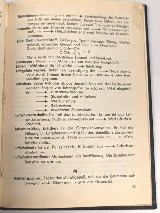 "Werkluftschutz-Wörterbuch"IG Farben,  20 Seiten, über DIN A6