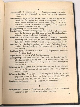 "Werkluftschutz-Wörterbuch"IG Farben,  20 Seiten, über DIN A6