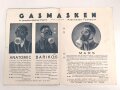 "Auch Sie geht es an!" Bestellblatt Gasmasken der Firma " MARS" , 4 Seiten, gelocht, DIN A5