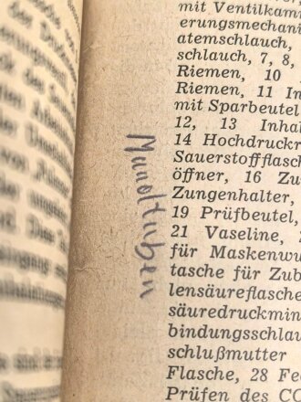 "Der Atemschutz in der Industrie" datiert 1956 mit 114 Seiten, DIN A5