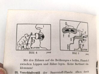 Drägerwerk, Gebrauchsanleitung für ein Dräger-KG-Gerät Modell 210 R3.4-1", 20 Seiten, DIN A6, datiert 1949