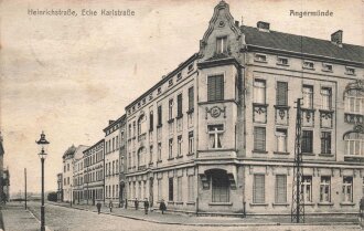 Ansichtskarte "Angermünde - Heinrichstraße, Ecke Karlstraße"