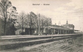 Ansichtskarte "Bahnhof - Güsten"