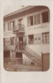 Ansichtskarte und zwei Fotos Häusern Elsaß  "Gasthof zum Stern"