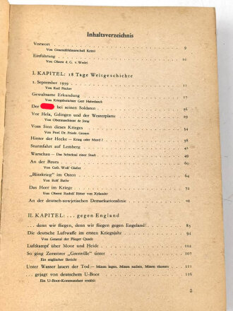 "Die Wehrmacht - Der Freiheitskampf des Großdeutschen Volkes", datiert 1940, über DIN A5, 319 Seiten, mit Widmung von 1944, gebraucht