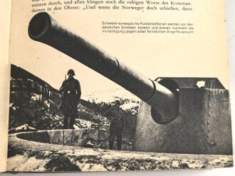 "Die Wehrmacht - Der Freiheitskampf des Großdeutschen Volkes", datiert 1940, über DIN A5, 319 Seiten, mit Widmung von 1944, gebraucht