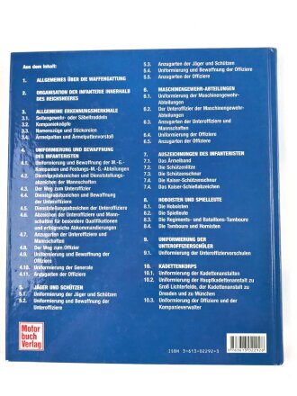 "Uniformen der deutschen Infanterie 1888 bis 1914 in Farbe" 240 Seiten, über DIN A4, gebraucht