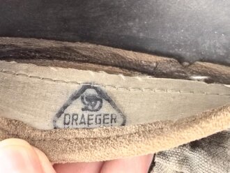 Deutschland,  Gasmaske 201 von Draeger.Datiert 1940, für aktiven Schuftschutz.