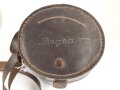 S-Maske Degea datiert 1938, mit Filter, in lederner Bereitschaftstasche. Die Maske etwas steif