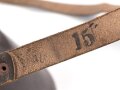 S-Maske Degea datiert 1938, mit Filter, in lederner Bereitschaftstasche. Die Maske etwas steif