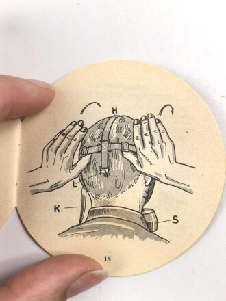 Schweiz, Gebrauchsvorschriftanweisung für die C-Maske 1939, 19 Seiten, 7,5 cm Durchmesser