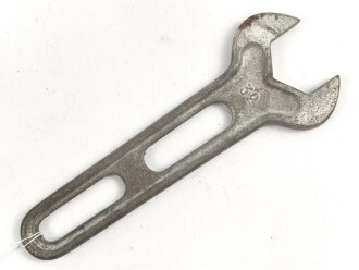 Draeger Werke, Maulschlüssel für ein Beatmungsgerät, höchstwahrscheinlich aus der Zeit des 2. Weltkrieg. Gesamtlänge knapp 18cm