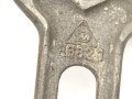 Draeger Werke, Maulschlüssel für ein Beatmungsgerät, höchstwahrscheinlich aus der Zeit des 2. Weltkrieg. Gesamtlänge knapp 18cm