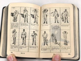 Dräger Gas- und Luftschutz Kalender 1937 mit vielen Eintragungen, 310 Seiten, Kleinformat