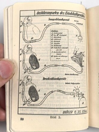 Dräger Gasschutz im Luftschutz in Industrie und Gewerbe, 268 Seiten, Kleinformat, datiert 1936