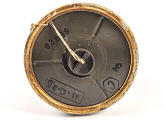 Rumänien 2. Weltkrieg, Filter für eine Gasmaske datiert 1939. Originallack