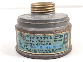 Deutschland nach 1945, Gasmasken Filter AUER 2730, Zivilschutz und Gewerbe