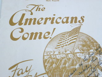 U.S. WWI, sheet music, Patriotic cover