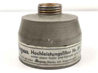 Filter für Gasmaske Degea Nr.89, datiert 1934