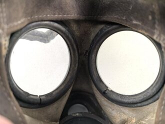 Reichswehr Gasmaske Modell 1924. Maskenkörper angetrocknet.