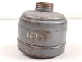 Afrikakorps Wehrmacht, Gasmaskenfilter Filtereinsatz 42. Alt überlackiertes Stück, darunter sandfarbener Originallack