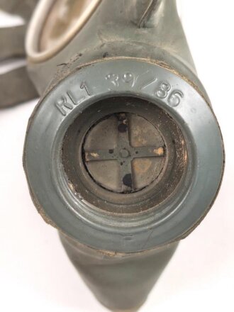 Luftschutz 2.Weltkrieg, Volksgasmaske 40 in gutem Gesamtzustand, in Bereitschaftstasche