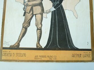US WWI, sheet music, Patriotic cover