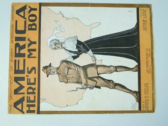 US WWI, sheet music, Patriotic cover