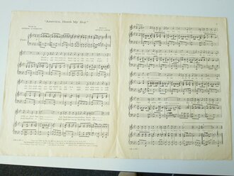 US WWI, sheet music, Patriotic cover