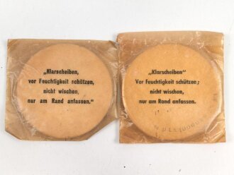 Zwei Paar Ersatz Klarscheiben für eine Gasmaske der...