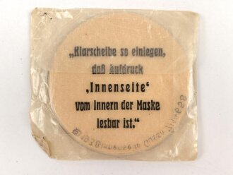 Paar Ersatz Klarscheiben für eine Gasmaske der...