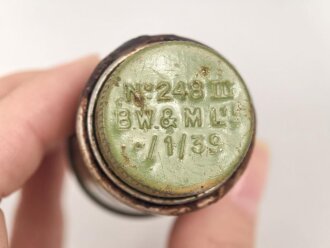 Großbritannien 2. Weltkrieg, " Outfit Anti Dimming Mk V" datiert 1939, gehört in die Gasmaskentasche