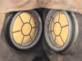 1.Weltkrieg Gasmaske. Guter Zustand, Leder weich.