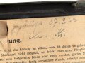 Verbandkasten für Kraftfahrzeuge der Wehrmacht,  das Inhaltsverzeichnis von 1941. Von der norwegischen Armee überlackiertes Stück