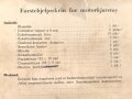 Verbandkasten für Kraftfahrzeuge der Wehrmacht,  das Inhaltsverzeichnis überklebt. Von der norwegischen Armee überlackiertes Stück