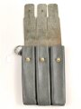 Norwegen nach 1945, lederne Magazintasche für drei Stangenmagazine MP38. und 40 der Wehrmacht. Die MP40 war nach Kriegsende noch lange bei der norwegischen Armee im Bestand