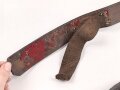 Kaiserreich, Koppelriemen für Mannschaften. Angetrocknetes Lackleder, Patetntverschluss, Höhe 39mm, Gesamtlänge 95cm