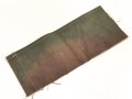 Stück schweres Webleinen, sicherlich Teil einer Fahrzeugplane der Reichswehr oder Wehrmacht. Maße 19,5 x 48cm