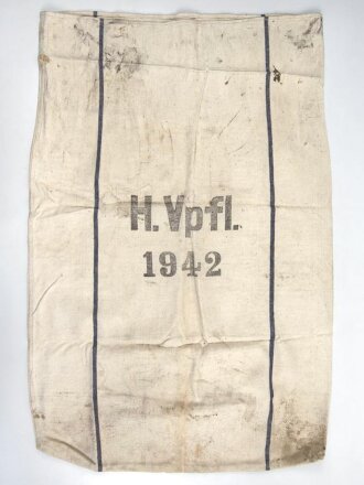 Großer Sack für Heeresverpflegung der Wehrmacht. Gebraucht, datiert 1942