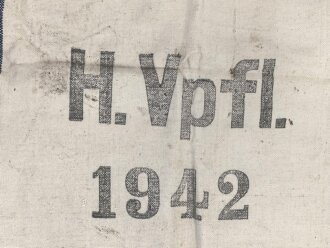 Großer Sack für Heeresverpflegung der Wehrmacht. Gebraucht, datiert 1942