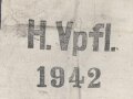 Großer Sack für Heeresverpflegung der Wehrmacht. Gebraucht, datiert 1942