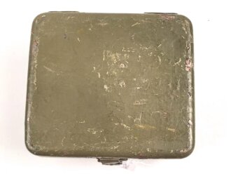 Transportkasten für Richtaufsatz 35 zum 80mm Granatwerfer 34 der Wehrmacht. Norwegisch überlackiertes Stück