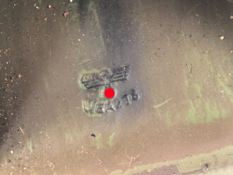 Richtaufsatz 35 zum 80mm Granatwerfer 34 der Wehrmacht. Norwegisch überlackiertes Stück, voll beweglich