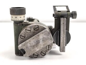 Richtaufsatz 35 zum 80mm Granatwerfer 34 der Wehrmacht. Norwegisch überlackiertes Stück, voll beweglich