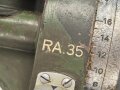 Richtaufsatz 35 zum 80mm Granatwerfer 34 der Wehrmacht. Norwegisch überlackiertes Stück, voll beweglich