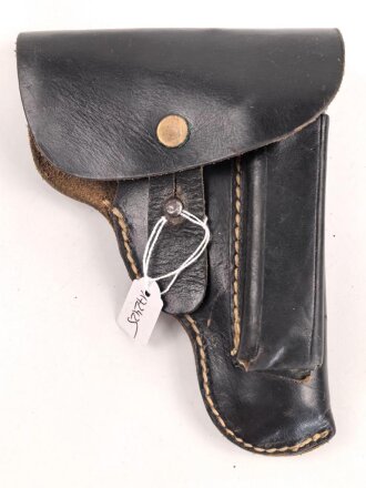 Pistolentasche schwarzes Leder. Keine Markierungen, Alter...