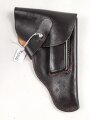 Pistolentasche braunes Leder. Keine Markierungen, Alter und Herkunft unbekannt, Höhe auf der Magazinseite gemessen 17cm