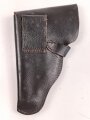 Pistolentasche braunes Leder. Keine Markierungen, Alter und Herkunft unbekannt, Höhe auf der Magazinseite gemessen 17cm