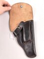 Pistolentasche braunes Leder. Keine Markierungen, Alter und Herkunft unbekannt, Höhe auf der Magazinseite gemessen 17cm
